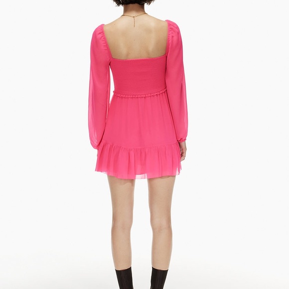 NWT Aritzia Wilfred Tempest Mini Dress Sz XL in Bright Rose - Picture 4 of 6